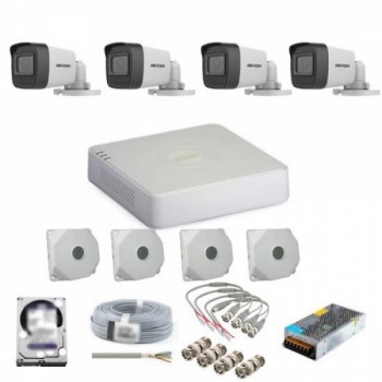 Hikvision Haikon 2MP 4 Kameralı AHD TVI Dış Mekan Kamera Seti HD Hazır Set