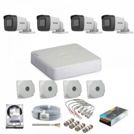 Hikvision Haikon 2MP 4 Kameralı AHD TVI Dış Mekan Kamera Seti HD Hazır Set