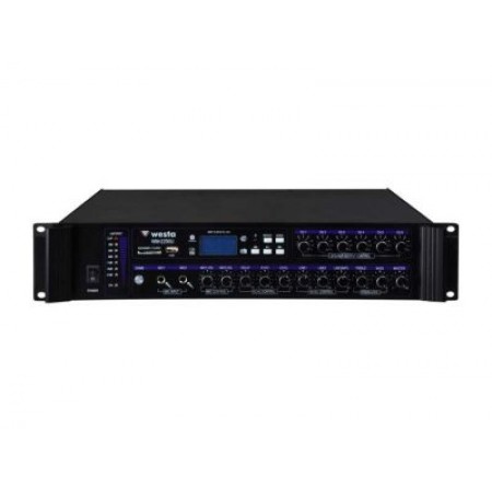 250 Watt LCD Ekran 6 Bölge USB/MP3/Bluetooth Hat Trafolu Mikser Amplifier